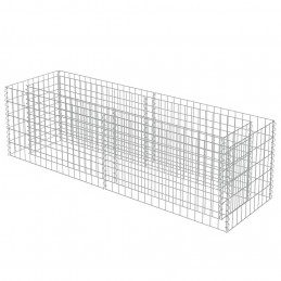 Acquista Gabbione Letto Rialzato in Acciaio Zincato 180x50x50 cm con riferimento GHV-143559 della ditta GARDENHOME