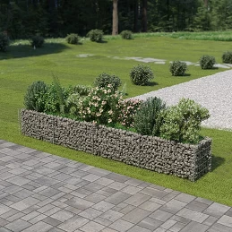 Acquista Gabbione Letto Rialzato in Acciaio Zincato 360x50x50 cm con riferimento GHV-143561 della ditta GARDENHOME