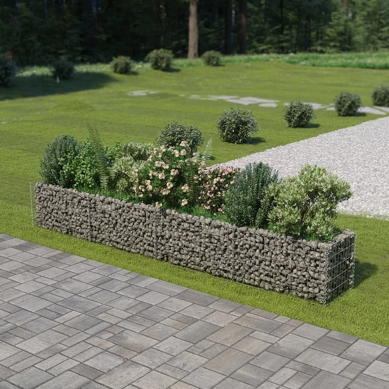 Acquista Gabbione Letto Rialzato in Acciaio Zincato 360x50x50 cm con riferimento GHV-143561 della ditta GARDENHOME