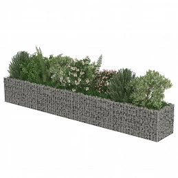 Acquista Gabbione Letto Rialzato in Acciaio Zincato 360x50x50 cm con riferimento GHV-143561 della ditta GARDENHOME