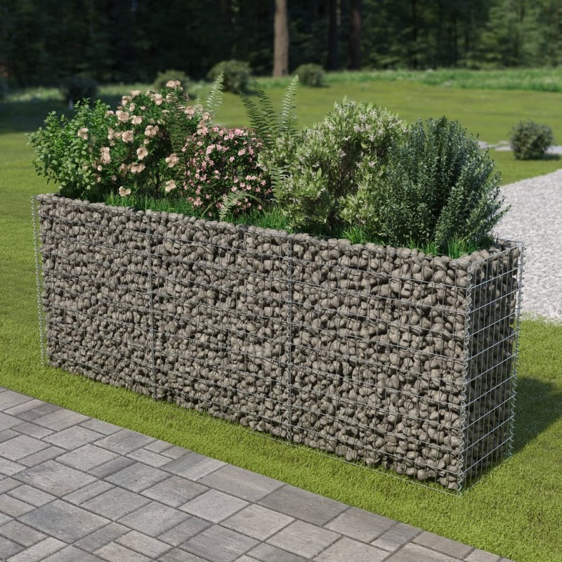 Acquista Gabbione Letto Rialzato in Acciaio Zincato 270x50x100 cm con riferimento GHV-143562 della ditta GARDENHOME