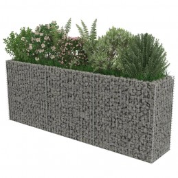 Acquista Gabbione Letto Rialzato in Acciaio Zincato 270x50x100 cm con riferimento GHV-143562 della ditta GARDENHOME