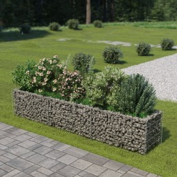 Acquista Gabbione Letto Rialzato in Acciaio Zincato 270x50x50 cm con riferimento GHV-143563 della ditta GARDENHOME