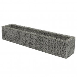 Acquista Gabbione Letto Rialzato in Acciaio Zincato 270x50x50 cm con riferimento GHV-143563 della ditta GARDENHOME
