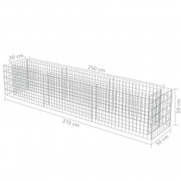 Acquista Gabbione Letto Rialzato in Acciaio Zincato 270x50x50 cm con riferimento GHV-143563 della ditta GARDENHOME