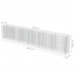 Acquista Gabbione Letto Rialzato in Acciaio Zincato 540x50x100 cm con riferimento GHV-143566 della ditta GARDENHOME