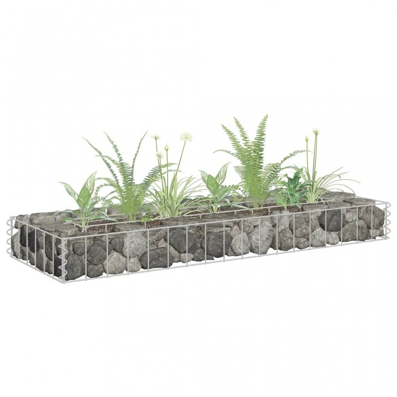 Acquista Gabbione Letto Rialzato in Acciaio Zincato 90x30x10 cm con riferimento GHV-145628 della ditta GARDENHOME