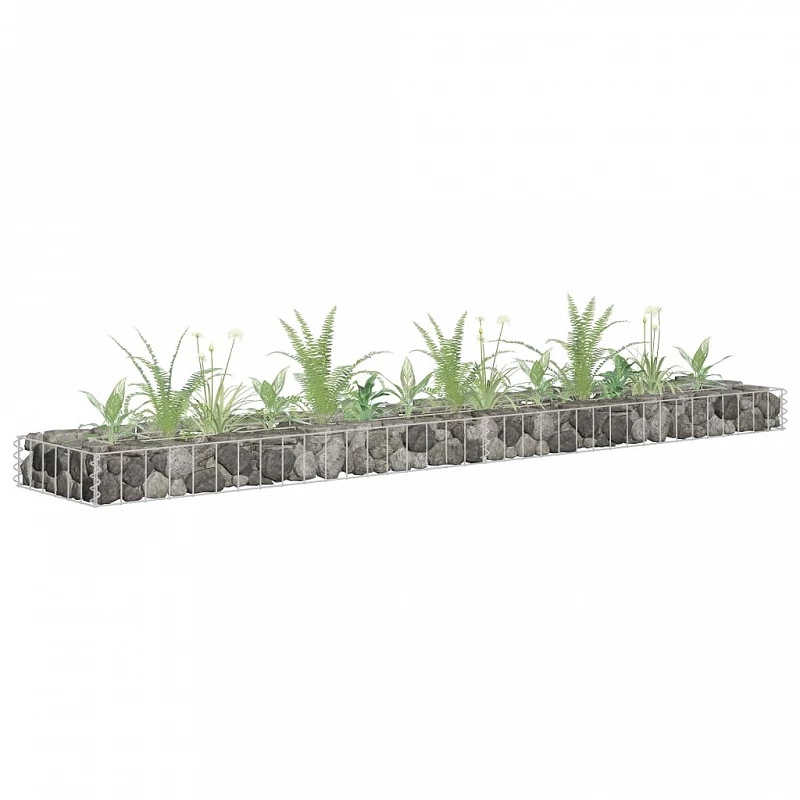 Acquista Gabbione Letto Rialzato in Acciaio Zincato 180x30x10 cm con riferimento GHV-145632 della ditta GARDENHOME