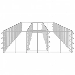 Acquista Gabbione Letto Rialzato in Acciaio Zincato 180x30x10 cm con riferimento GHV-145632 della ditta GARDENHOME