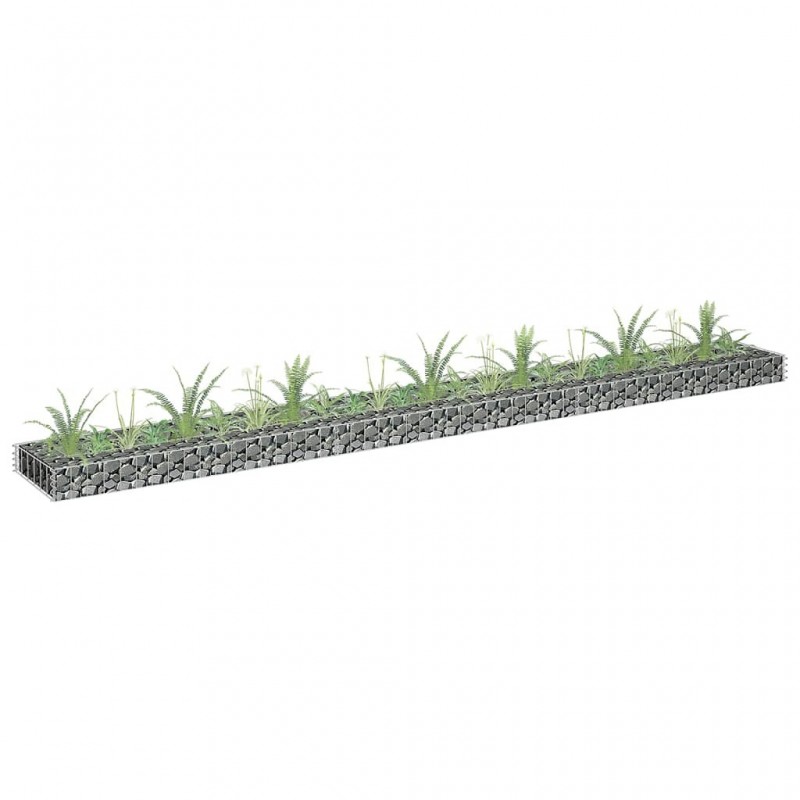 Acquista Gabbione Letto Rialzato in Acciaio Zincato 270x30x10 cm con riferimento GHV-145636 della ditta GARDENHOME