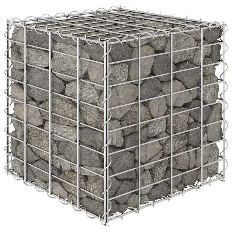 Acquista Gabbione Letto Rialzato a Cubo in Filo di Acciaio 40x40x40 cm con riferimento GHV-145649 della ditta GARDENHOME