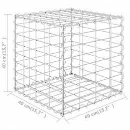 Acquista Gabbione Letto Rialzato a Cubo in Filo di Acciaio 40x40x40 cm con riferimento GHV-145649 della ditta GARDENHOME