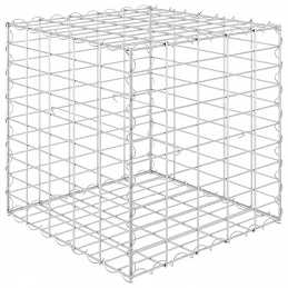 Acquista Gabbione Letto Rialzato a Cubo in Filo di Acciaio 50x50x50 cm con riferimento GHV-145650 della ditta GARDENHOME