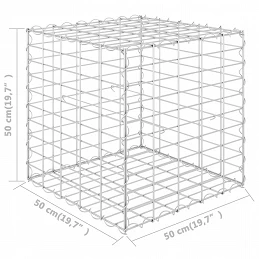 Acquista Gabbione Letto Rialzato a Cubo in Filo di Acciaio 50x50x50 cm con riferimento GHV-145650 della ditta GARDENHOME