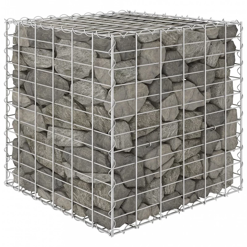 Acquista Gabbione Letto Rialzato a Cubo in Filo di Acciaio 60x60x60 cm con riferimento GHV-145651 della ditta GARDENHOME