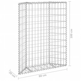 Acquista Gabbione Letto Rialzato Trapezio Acciaio Zincato 80x20x100 cm con riferimento GHV-145652 della ditta GARDENHOME