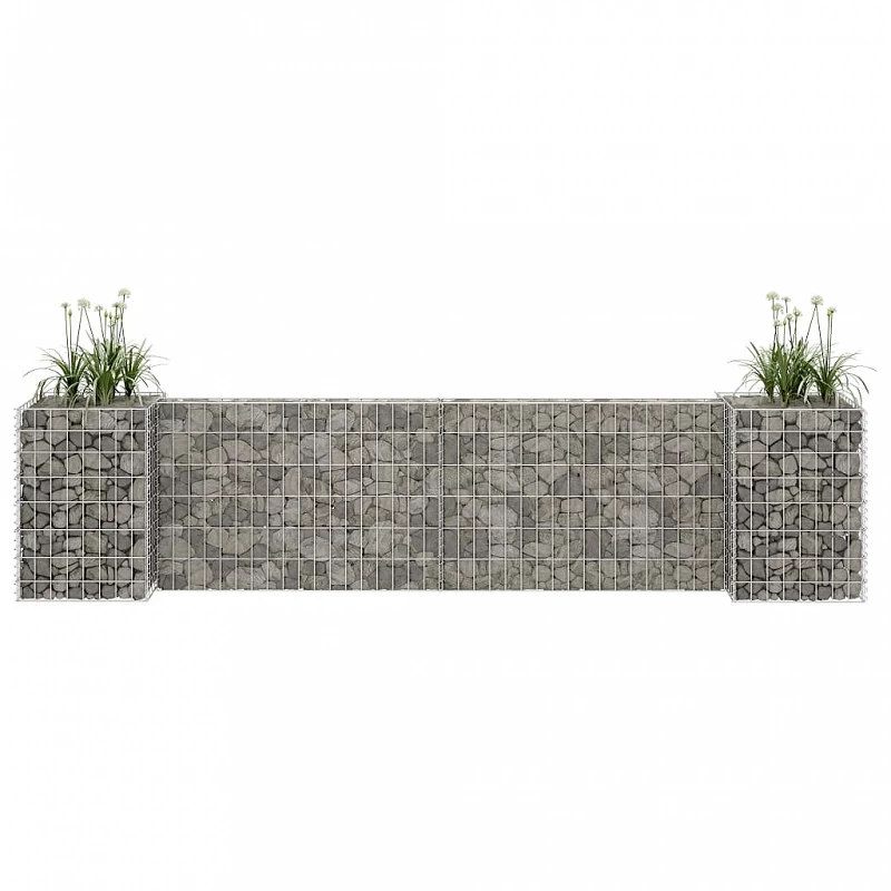 Acquista Gabbione Fioriera ad "H" in Filo di Acciaio 260x40x60 cm con riferimento GHV-145659 della ditta GARDENHOME