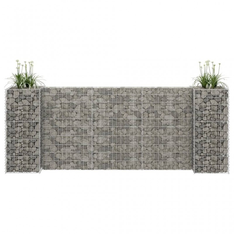 Acquista Gabbione Fioriera ad "H" in Filo di Acciaio 260x40x100 cm con riferimento GHV-145661 della ditta GARDENHOME