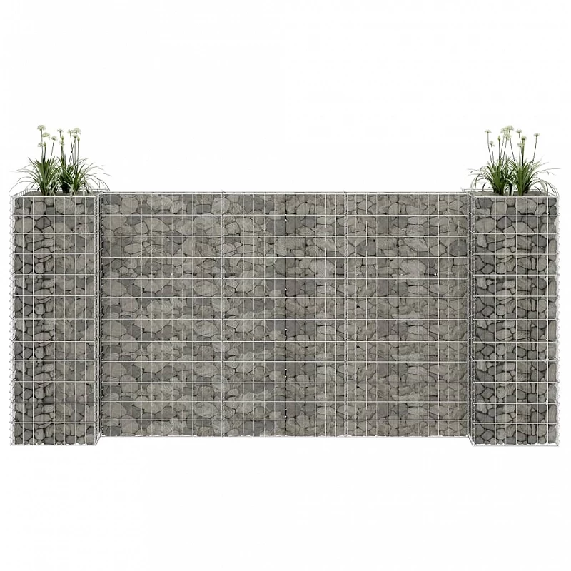 Acquista Gabbione Fioriera ad "H" in Filo di Acciaio 260x40x120 cm con riferimento GHV-145662 della ditta GARDENHOME