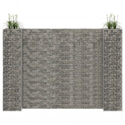 Acquista Gabbione Fioriera ad "H" in Filo di Acciaio 260x40x180 cm con riferimento GHV-145664 della ditta GARDENHOME