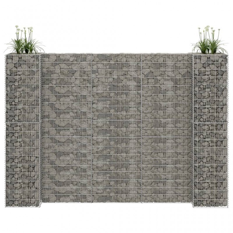 Acquista Gabbione Fioriera ad "H" in Filo di Acciaio 260x40x180 cm con riferimento GHV-145664 della ditta GARDENHOME
