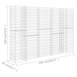 Acquista Gabbione Fioriera ad "H" in Filo di Acciaio 260x40x180 cm con riferimento GHV-145664 della ditta GARDENHOME