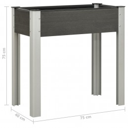 Acquista Fioriera Rialzata da Giardino 75x40x75 cm in WPC Grigio con riferimento GHV-149010 della ditta GARDENHOME