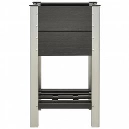 Acquista Fioriera Rialzata da Giardino con Ripiano 50x50x90cm WPC Grigio con riferimento GHV-149013 della ditta GARDENHOME