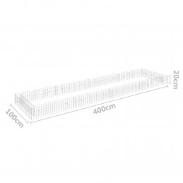 Acquista Gabbione Letto Rialzato in Acciaio Zincato 400x100x20 cm con riferimento GHV-151314 della ditta GARDENHOME