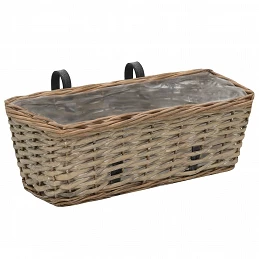 Acquista Fioriere da Balcone 2 pz in Vimini con Rivestimento in PE 40 cm con riferimento GHV-246828 della ditta GARDENHOME