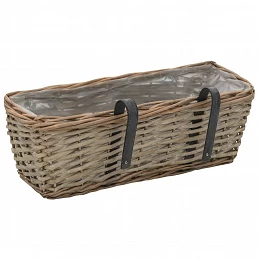 Acquista Fioriere da Balcone 2 pz in Vimini con Rivestimento in PE 40 cm con riferimento GHV-246828 della ditta GARDENHOME