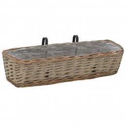Acquista Fioriere da Balcone 2 pz in Vimini con Rivestimento in PE 60 cm con riferimento GHV-246829 della ditta GARDENHOME