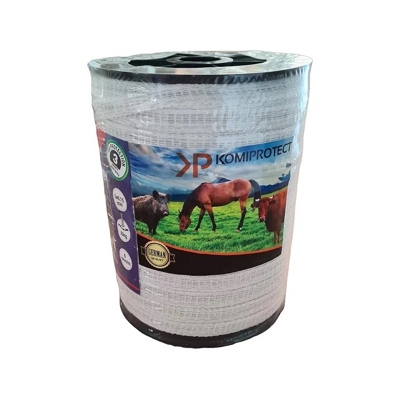 Acquista Nastro per Recinti Elettrici 12 mm 5x0,15 mm 200 MT con riferimento K928 della ditta KOMIPROTECT