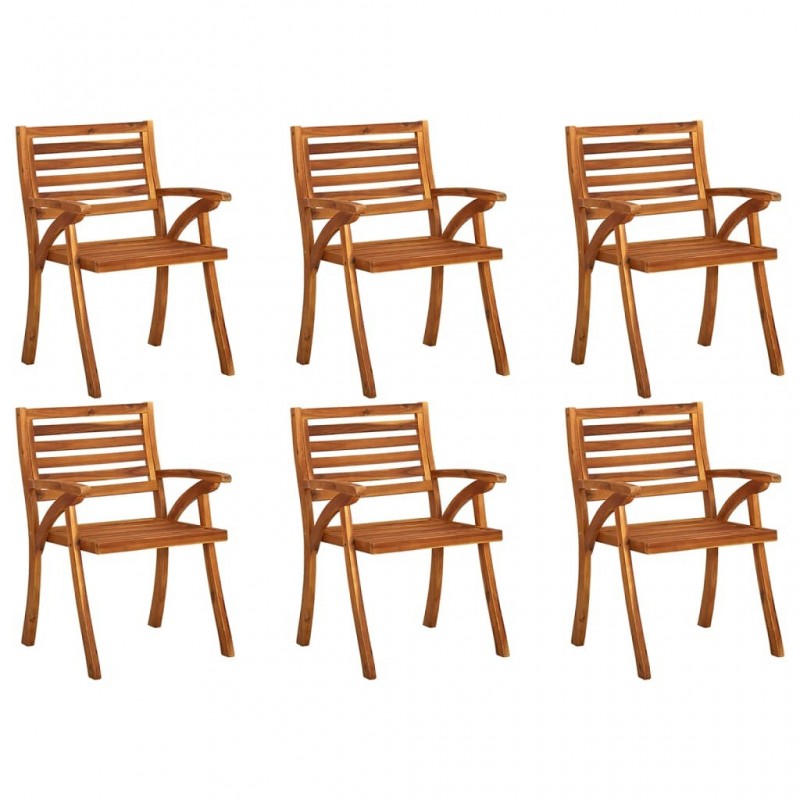 Acquista Sedie da Giardino 6 pz in Legno Massello di Acacia con riferimento GHV-3075173 della ditta GARDENHOME