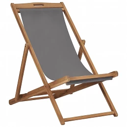 Acquista Sedia da Spiaggia in Legno Massello di Teak Grigia con riferimento GHV-47415 della ditta GARDENHOME