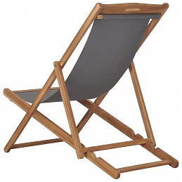 Acquista Sedia da Spiaggia in Legno Massello di Teak Grigia con riferimento GHV-47415 della ditta GARDENHOME