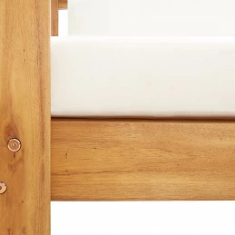 Acquista Sedia da Giardino con Cuscino Crema in Legno Massello di Acacia con riferimento GHV-47272 della ditta GARDENHOME