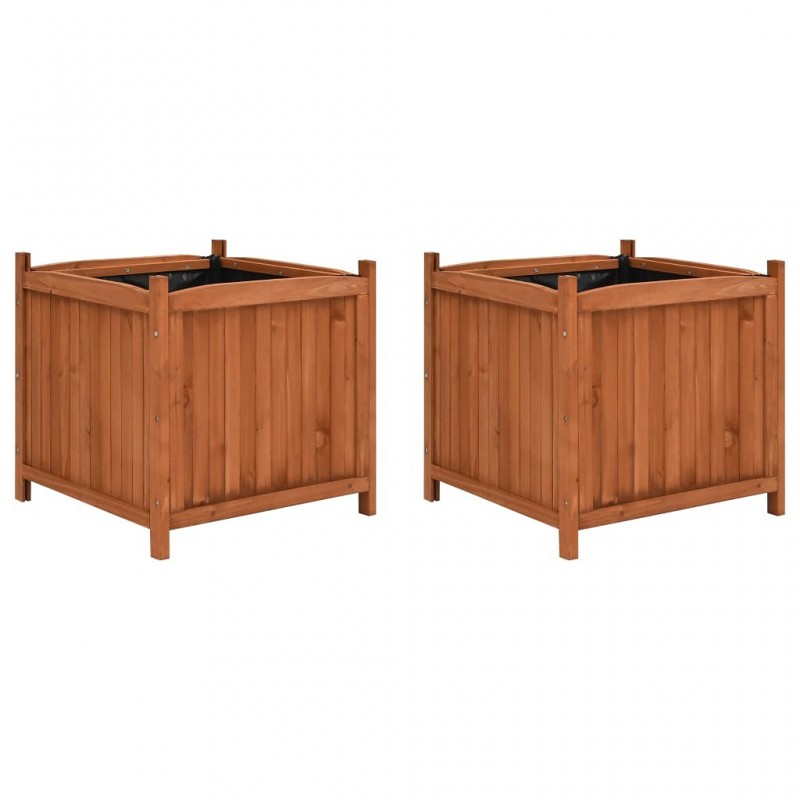 Acquista Fioriere Rialzate 2 pz 50x50x50 cm in Legno di Abete con riferimento GHV-47250 della ditta GARDENHOME