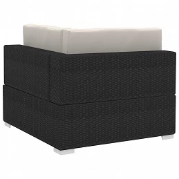 Acquista Poltrone Modulari ad Angolo con Cuscini 2 pz Polyrattan Nero con riferimento GHV-47260 della ditta GARDENHOME