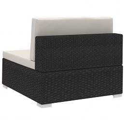 Acquista Poltrone Modulari ad Angolo con Cuscini 2 pz Polyrattan Nero con riferimento GHV-47260 della ditta GARDENHOME