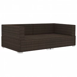 Acquista Poltrone Modulari ad Angolo con Cuscini 2 pz Polyrattan Marrone con riferimento GHV-47261 della ditta GARDENHOME