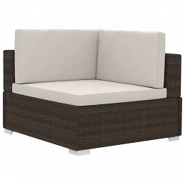 Acquista Poltrone Modulari ad Angolo con Cuscini 2 pz Polyrattan Marrone con riferimento GHV-47261 della ditta GARDENHOME