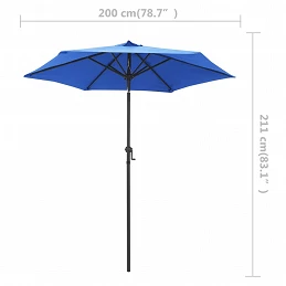 Acquista Ombrellone Blu 200x211 cm in Alluminio con riferimento GHV-47211 della ditta GARDENHOME