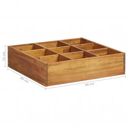 Acquista Letto Rialzato da Giardino in Massello d'Acacia 60x60x15 cm con riferimento GHV-46575 della ditta GARDENHOME