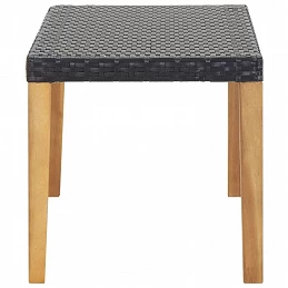 Acquista Panchina da Giardino 120 cm Nero Polyrattan e Massello d'Acacia con riferimento GHV-46488 della ditta GARDENHOME