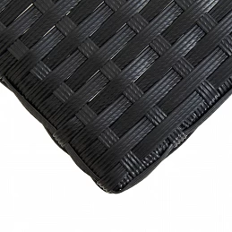 Acquista Panchina da Giardino 120 cm Nero Polyrattan e Massello d'Acacia con riferimento GHV-46488 della ditta GARDENHOME