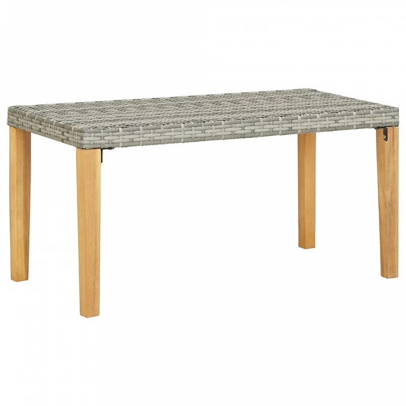 Acquista Panchina da Giardino 120 cm Grigio Polyrattan Massello d'Acacia con riferimento GHV-46489 della ditta GARDENHOME