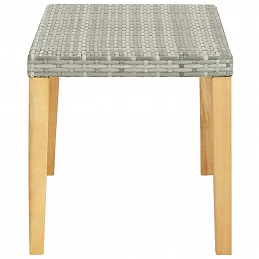 Acquista Panchina da Giardino 120 cm Grigio Polyrattan Massello d'Acacia con riferimento GHV-46489 della ditta GARDENHOME