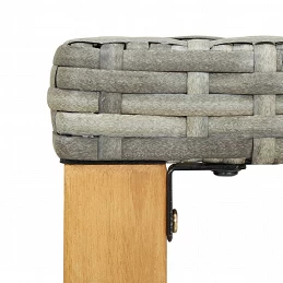 Acquista Panchina da Giardino 120 cm Grigio Polyrattan Massello d'Acacia con riferimento GHV-46489 della ditta GARDENHOME