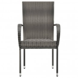 Acquista Sedie da Esterno Impilabili 2 pz Grigie in Polyrattan con riferimento GHV-46464 della ditta GARDENHOME